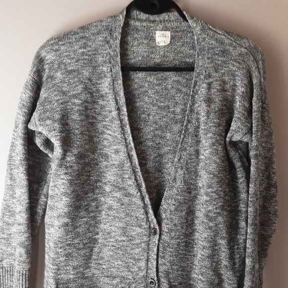 O'Neil Heather Grey Cotton Long Boyfriend Fit Cardigan XS - Picture 2 of 12